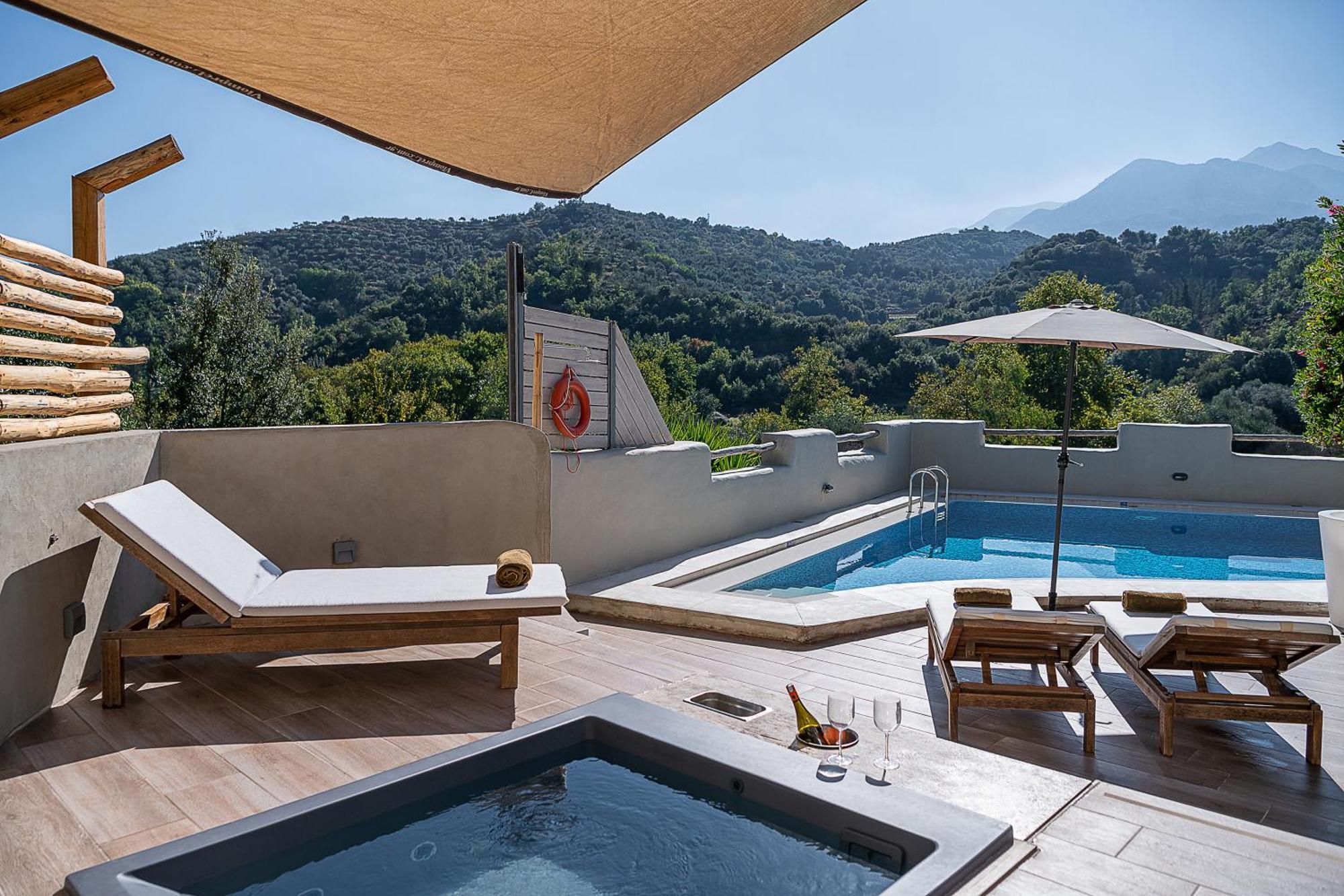 Verekinthos Villas - Pool, Hot Tub, Bbq, Kids Playground, Stunning Mountain Views Jerólakosz Kültér fotó